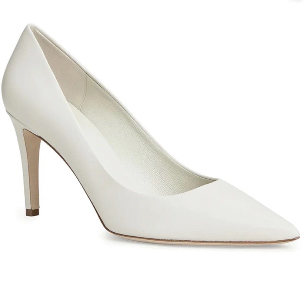 Bruno Magli White Pumps | Italian Nappa Leather | Stiletto Heels | Italy | $350